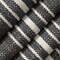 Grey Stain Resistant Performance Pet Friendly Stripe Linen Look Textured Woven Pattern Upholstery Fabric by The Yard - SKU: Maxine Charcoal